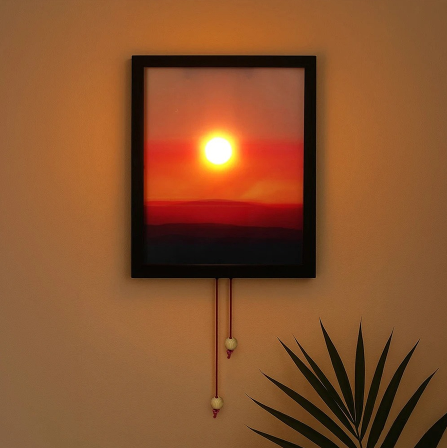 Cuadro LED Atardecer con Sol Ajustable
